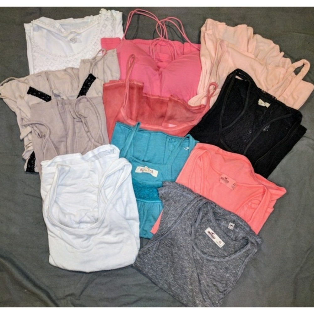Solid Colors Tank Top Bundle, 11 Tank Tops